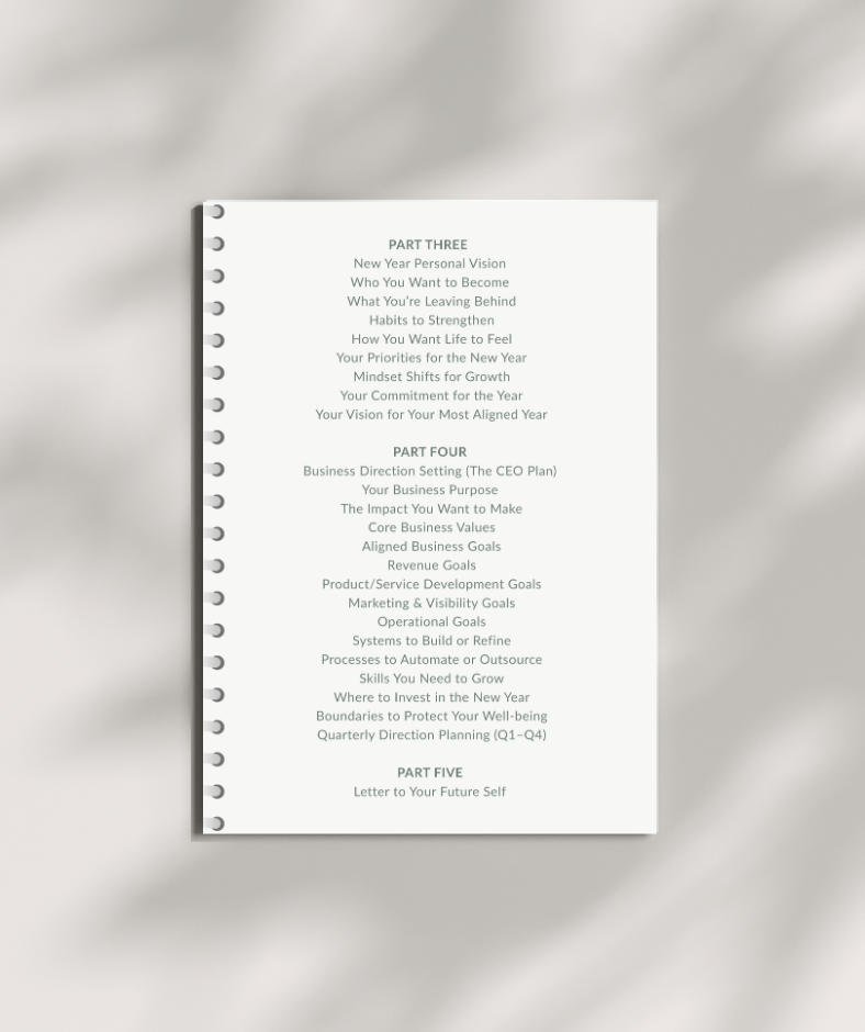 YEAR END REFLECTION JOURNAL